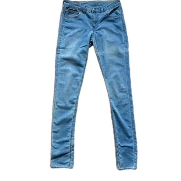 Divided Blue Skinny Jeans by H & M Low Rise Light Wash - Size 6 - Picture 1 of 13